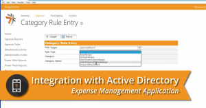 Employee expense management integration with Active Directory