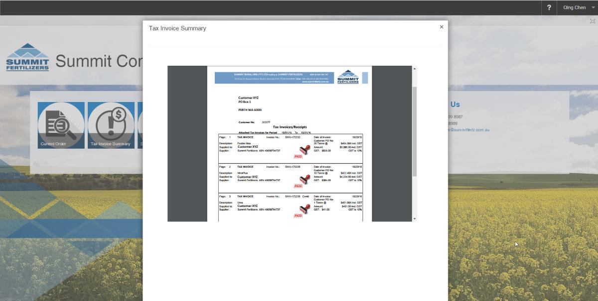 Generate statements using SharePoint portals