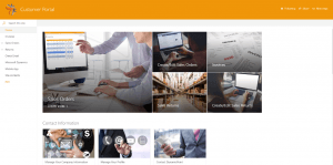 SharePoint home page for the portal product
