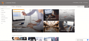 SharePoint home page for the portal product