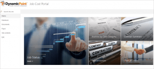 Overview of the SharePoint job cost portal