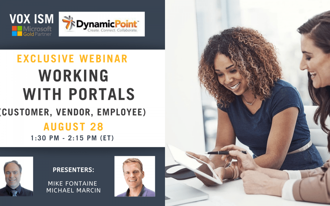 FREE WEBINAR – VOX ISM Working with Portals (Customer, Vendor, Employee)