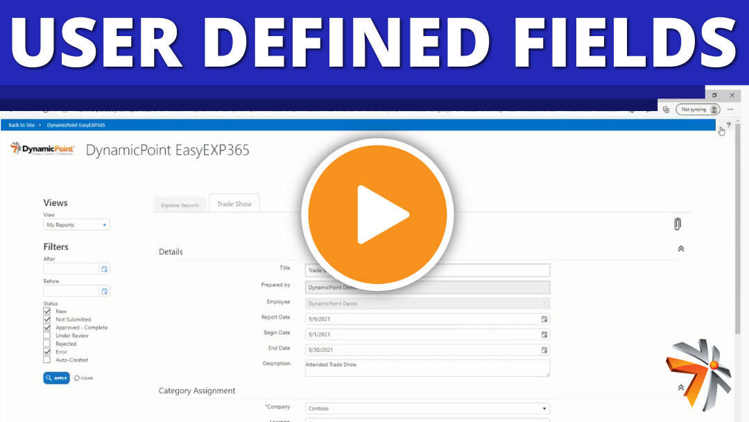 Feature highlights of EasyEXP365 user defined fields for extensibility