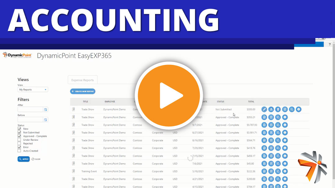 Feature highlights of EasyEXP365 ERP accounting integration