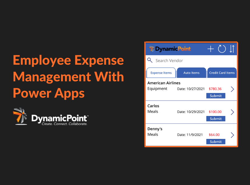 Employee expense management with power apps