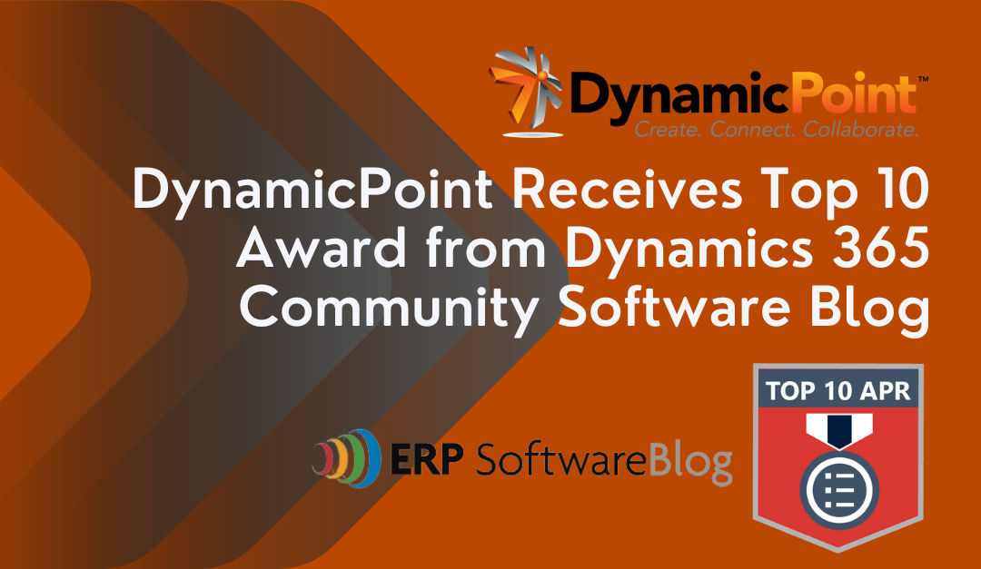 DynamicPoint receives top 10 award from Dynamics 365 Community Software Blog